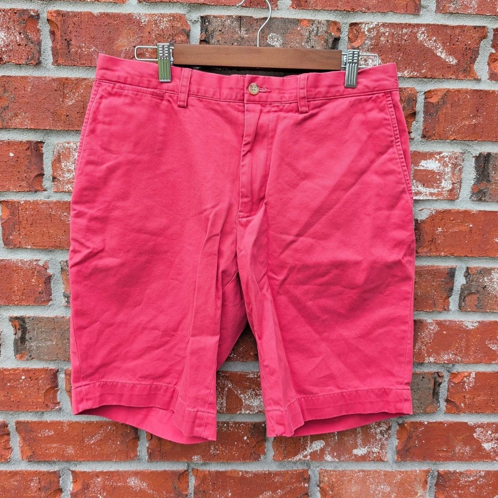 Polo Ralph Lauren Chino Shorts Mens‎ 33 Pink Flat Front 100% Cotton Classic Fit